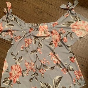 Off the shoulder floral blouse